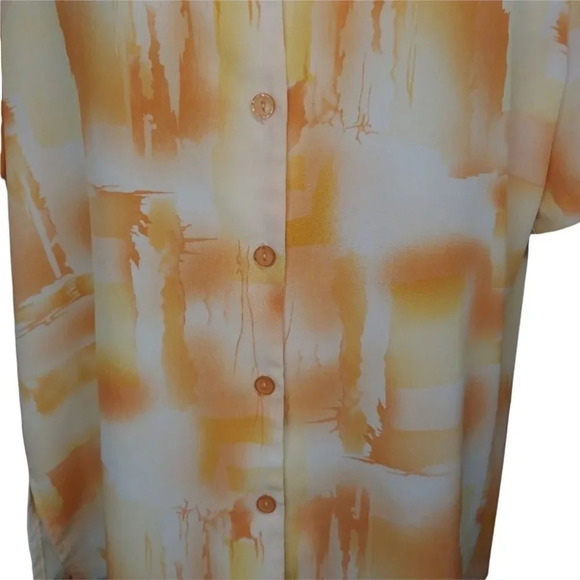 Vintage  Jahhan Button Down Blouse, Peach, XXXL - Picture 3 of 7